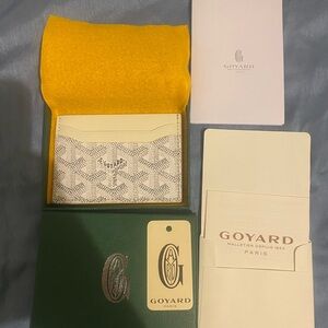 Goyard White Card Holder